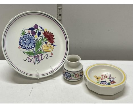 Three pieces of collectable Poole pottery 