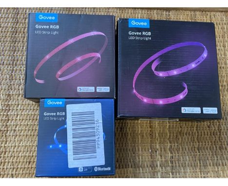 Three boxed Govee LED light strips (unchecked/untested) 