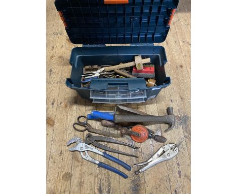 A tool box with contents of tools, shipping unavailable 