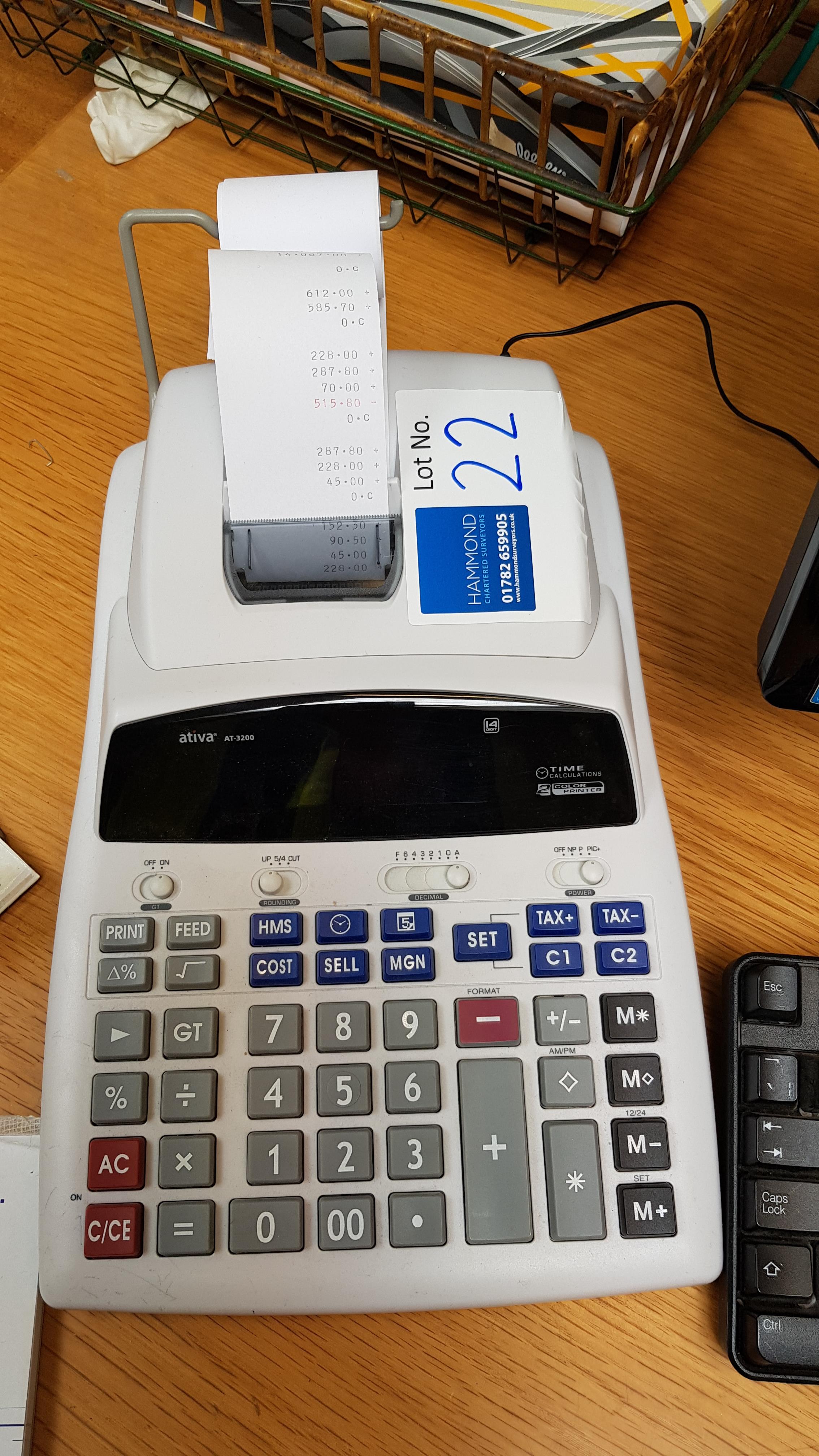 Ativa AT3200 Desk and Printing Calculator