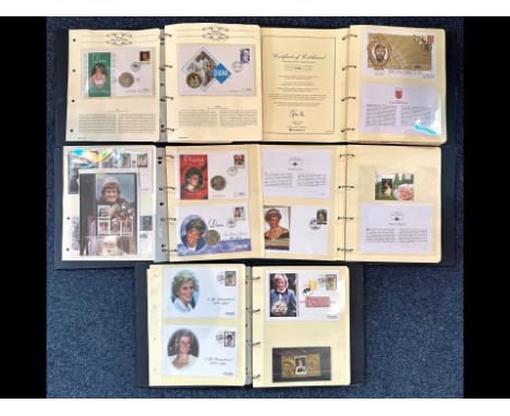 Five Albums Of Coin And First day Covers. Princess Diana And Associated.