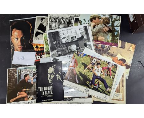 Film Star Autographs, Terrific Collection, Signatures on Mainly Photos, Top Names Includes Bruce Willis, James Beck ( Dads Ar