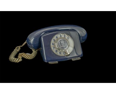 A Vintage 1977 Queens Silver Jubilee Commemorative Telephone, model No. 2/SA 4271, dark blue.