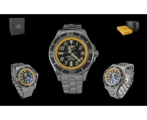 Breitling - Gents Ocean 1584992 Chronometer Automatic Stainless Steel Wrist Watch. Ref 158499, Water Resistant. 5.00 Feet - 1