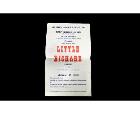 Little Richard Original Show Poster - Leicester 1971.