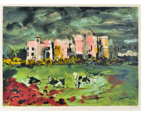 JOHN PIPER (1903-1992) Carew Castle, screen print, pencil signed in the margin and numbered 91/100 published by Christie's Co