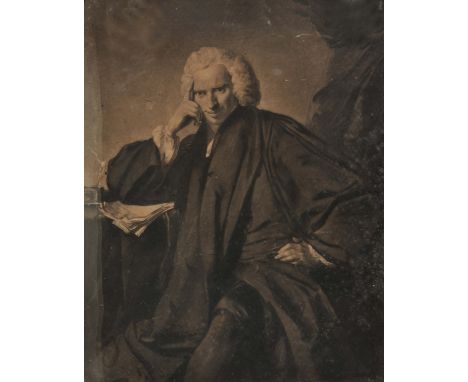 E FISHER AFTER SIR JOSHUA REYNOLDS Laurence Sterne, mezzotint, inscribed verso 'Proof Copy Presented to Sterne', 34 x 28cm; a