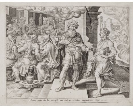 MARTEN VAN HEEMSKERCK The Parable of the Banquet, engraving, 21 x 25cm; and further Old Master Engravings, subjects including