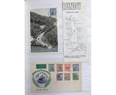 Lundy Island 1953-1991 - A fine collection of covers, postcards and First Day Covers, very clean lot. (61 items)
