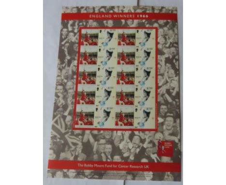 Great Britain 2006 England World Cup Winners, Royal Mail Smilers Sheet / The Bobby Moore Fund for Cancer Research, Ten x Firs