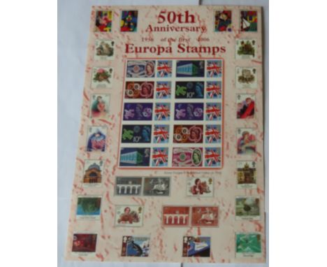 Great Britain 2006 Europa Stamps - 50th Anniversary, Royal Mail Smilers Sheet, Ten x Union Jack First Class Stamps