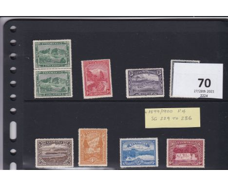 Australia (Tasmania) 1899-1900 Pictorial Issue Fresh Mint (l/m) set 1/2d to 6d, SG229-236, perf 14, (2d light vertical crease