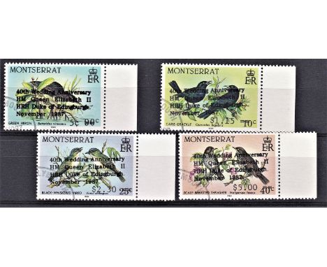 The Urch Harris Variety Service Montserrat ref number 010377 1987 Ruby Wedding set (4v) “Edinburgh” error, very fine cds set,
