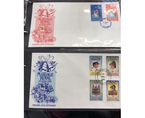 Royalty 1981 Royal Wedding First Day Cover Collection - An album with more unusual Booklets, Sheetlets, Imperfs etc. 