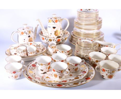 Royal Crown Derby Imari palate 8687 Asian Rose pattern eighty-piece bone china part dinner, tea and coffee service comprising