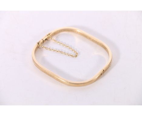 9ct yellow gold bangle, 19.2g gross 