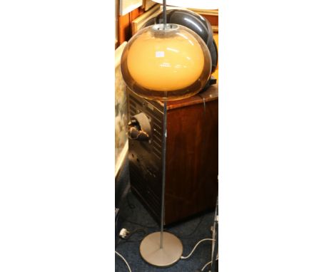 A Harvey Guzzini style standard lamp with double shade, 140cm tall 