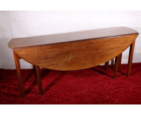 19th Century Irish mahogany wake coffin table with double gate leg action, 179cm long. 