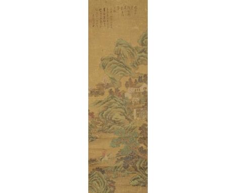 BY OR AFTER CHA CHUBAI (1650-1727) Returning home from a Spring outing in the evening, signed Cha Chubai with two seals and o