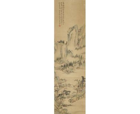 HU JIASHENG, late Qing-Republic, Landscape depicting the Jiangnan region (Yangtze River Delta), signed Jiasheng with one seal