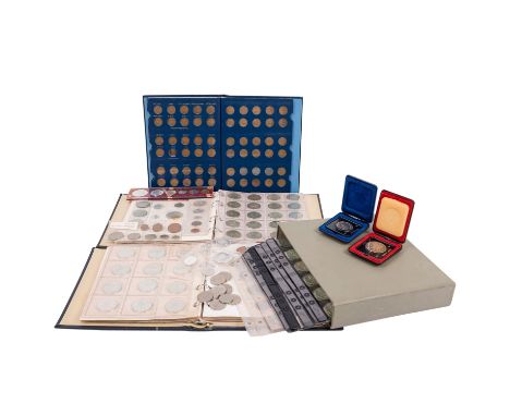 Größeres Konvolut mit Münzen aus BRD, Österreich, USA, Kanada, etc. beinhaltet u.a. Drittes Reich - 7 x 5 RM und 4 x 2 RM wie