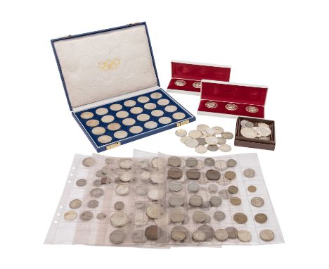 Konvolut - Münzen & Medaillen überwiegend BRD Dt. Reich und Alle Welt. Enthält u.a. 31 x 10 DM, davon 24 x 10 DM Olympische S