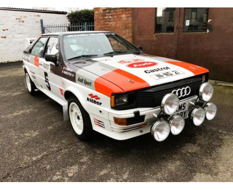 A road-registered homage to the Audi Quattro campaigned by the renowned rally driver, Michèle Mouton. Trailered to and from e