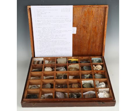 A selection of various mineral specimens, including a Clifton landscape section, width 6.4cm, rock crystal, brecciated serpen