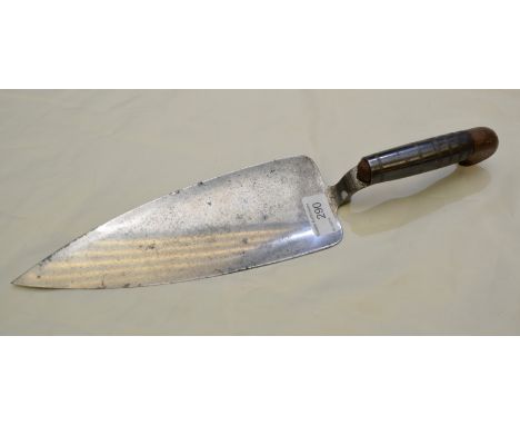 Scarce late 19thC American trowel bayonet with 10 inch blade complete with original wood insert
