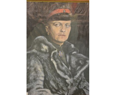 Large framed print of Baron Manfred von Richthofen