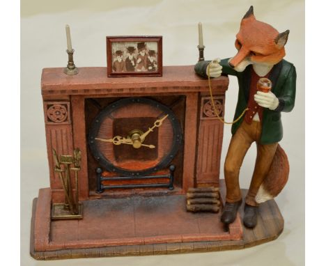 Border Fine Arts figure 'Lord Reynard Mantle Clock' A21137