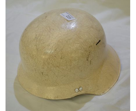 German style fibre glass white helmet with leather liner