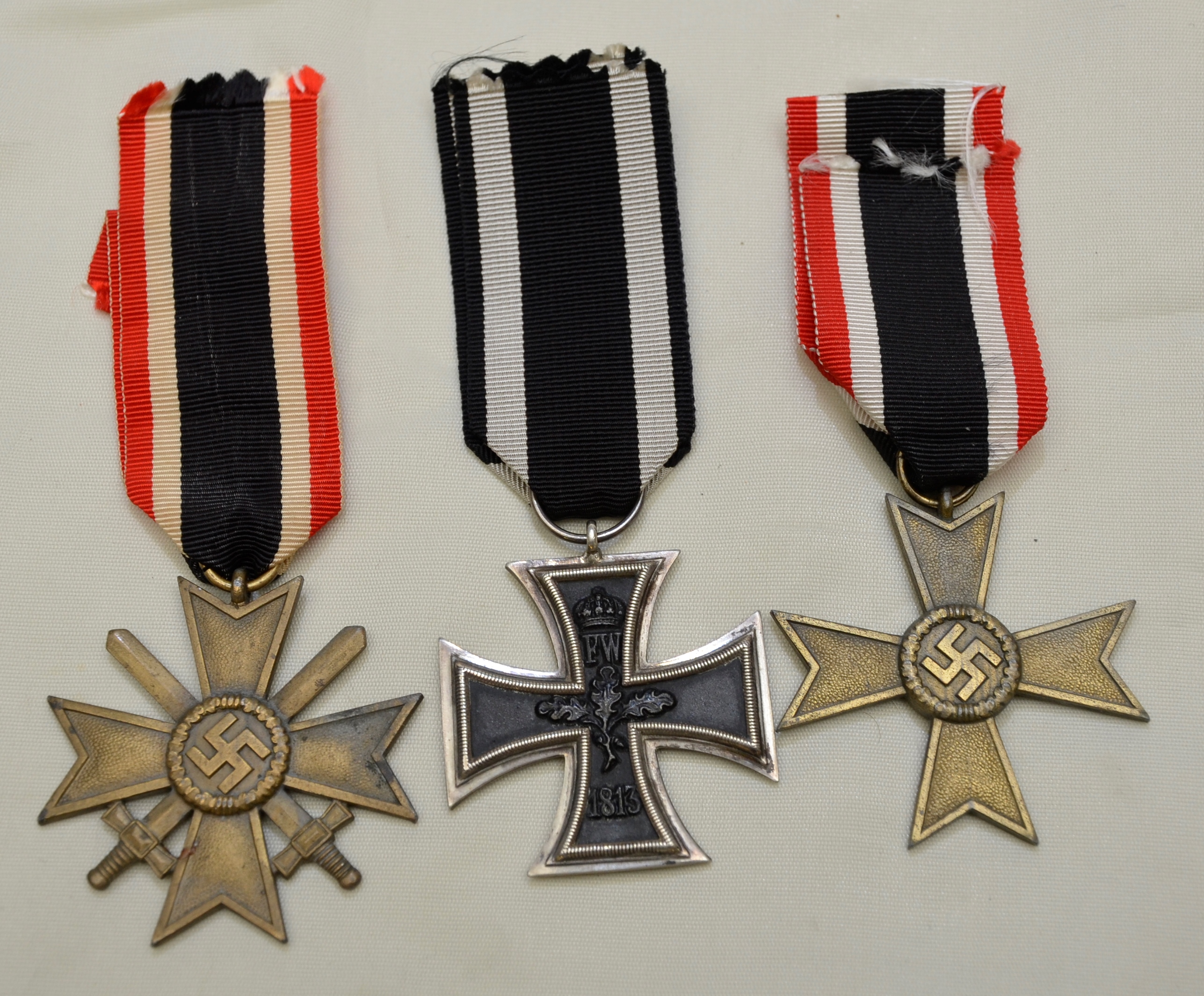 2 Nazi German 1939 merit medals with and without swords and imperial ...