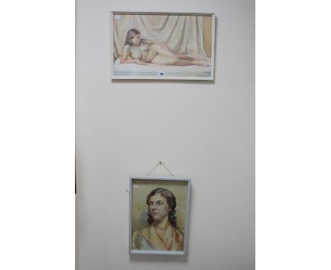 G M HARVEY (JIMMY), of Burton upon Trent (1909-1978), four watercolour portrait studies, Beth, Old Bill, portrait and Maria (