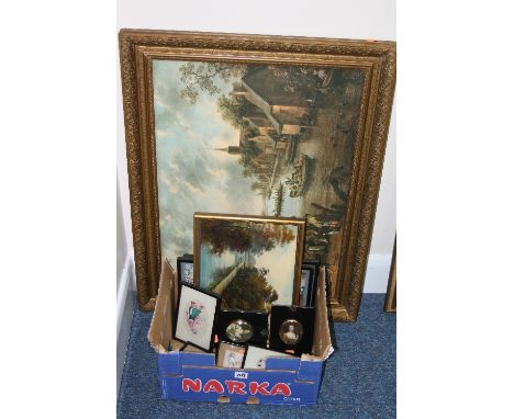 PICTURES AND PRINTS, to include two silhouettes signed Dorothy Thurston, two oval portrait miniature prints, Willis Pryce can
