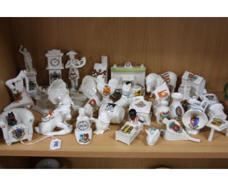 A GROUP OF VARIOUS CRESTED WARES, to include Carltonware 'Bournemouth', Shelley, 'Morning Dip 7AM', 'Tenby', Arcardian 'broad