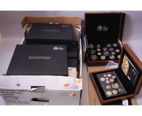 A LARGE BOX OF U K COINAGE WITH PREMIUM, EXECUTIVE, PROOF AND OTHER YEAR SETS, to include 2013, 14, 15 Premium proof sets, Ex