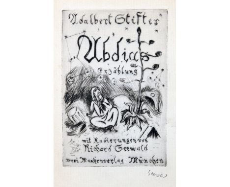 Obelisk-Drucke - Adalbert Stifter. Abdias. Erzählung. Originalradierungen von Richard Seewald. München, Drei Masken 1921. Mit