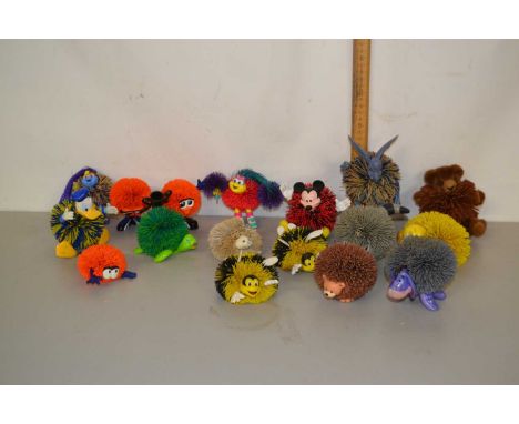 A collection of vintage Koosh balls, modelled as various popular culture characters. To include: - Star Wars - Disney - McVit