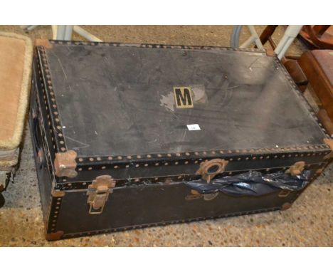 Vintage trunk with linen