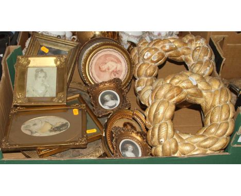 Miscellaneous items to include portrait miniatures