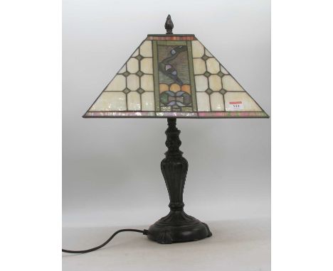 A 20th century Tiffany style table lamp, h.53cm 