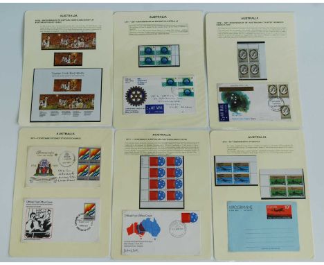 Australia, a collection of stamps and First Day Covers to include 1970 Captain Cook Bicentenary, 1970 50th Anniversay of Quan