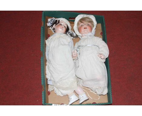 Two vintage German bisque headed dolls 