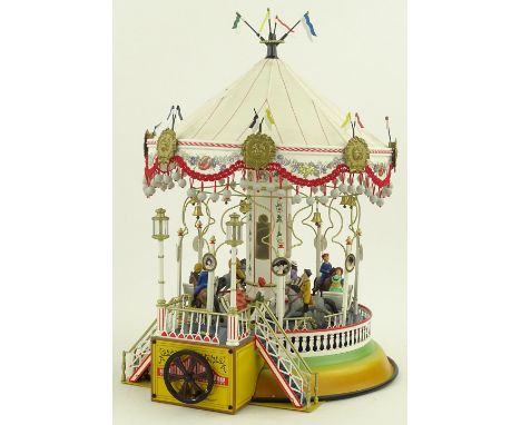 Modern Marklin tin plate carousel, model no 16121, limited of 2000 made, height 50 cm, boxed with certificate