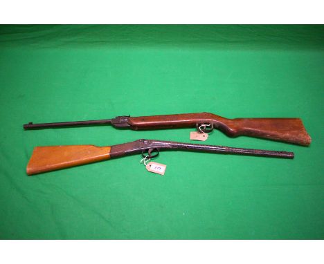 A DIANA MOD 1 VINTAGE .177 TIN PLATE AIR GUN ALONG WITH A ORIGINAL MODEL 23  .177 AIR GUN - (ALL GUNS TO BE INSPECTED AND SER