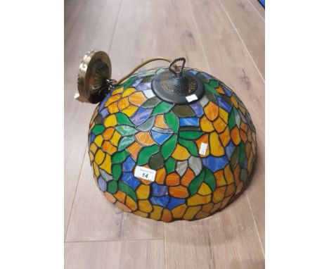 A LARGE TIFFANY STYLE LAMP SHADE
