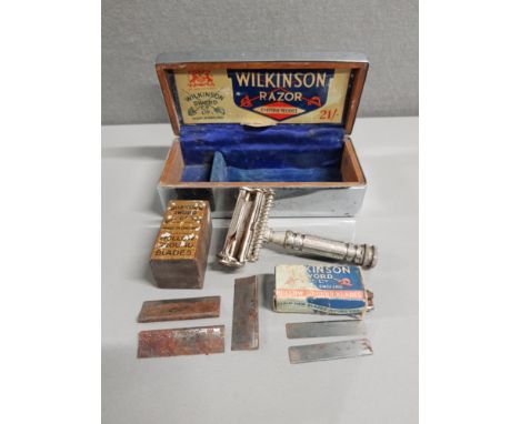 WILKINSON RAZOR IN ORIGINAL BOX AND SPARE BLADES