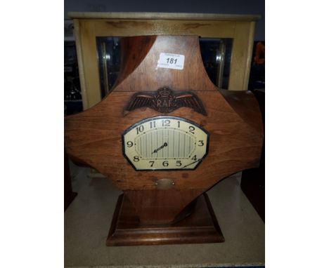 RAF PROPELLER BOSS CLOCK WITH INSCRIPTION LTFW JONES CHURCH OF ENGLAND