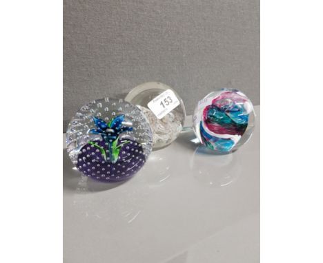 3 PAPERWEIGHTS 2 CAITHNESS AND ONE OTHER